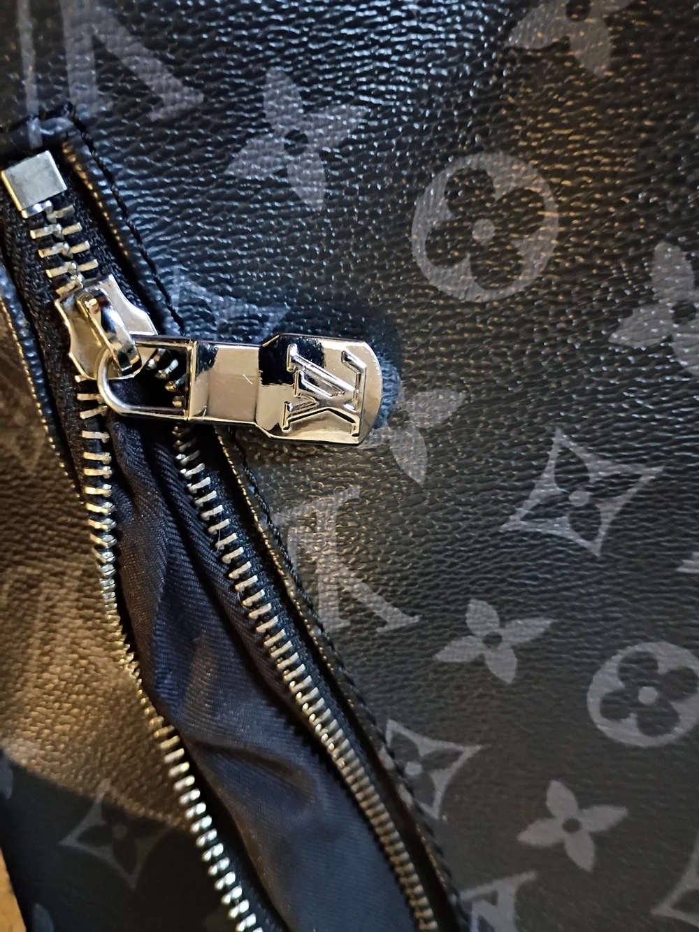 Louis Vuitton Black and Gray Monogram Backpack